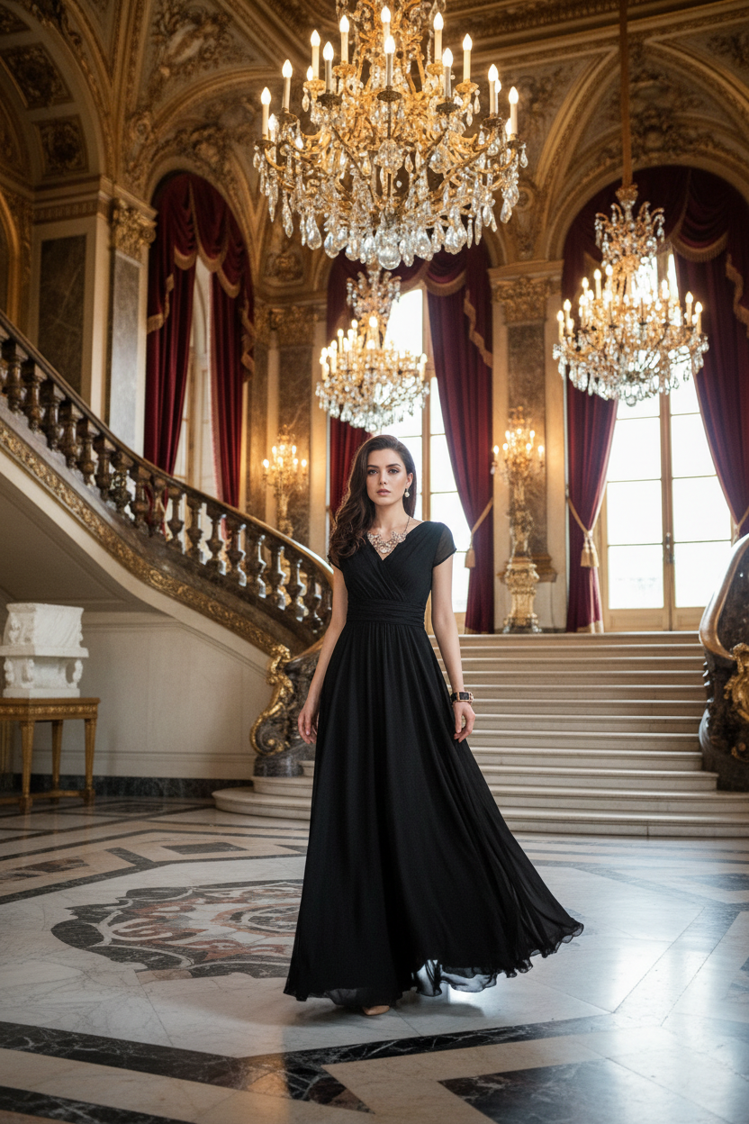 👑 Queen Chiffon Boho – Robe Été Élégante