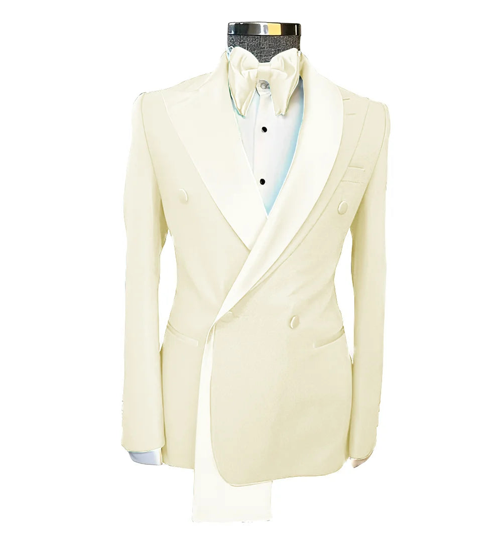 👑 KING PEAK LAPEL BLAZER — VESTE MARIAGE REVERS EN POINTE SUR MESURE