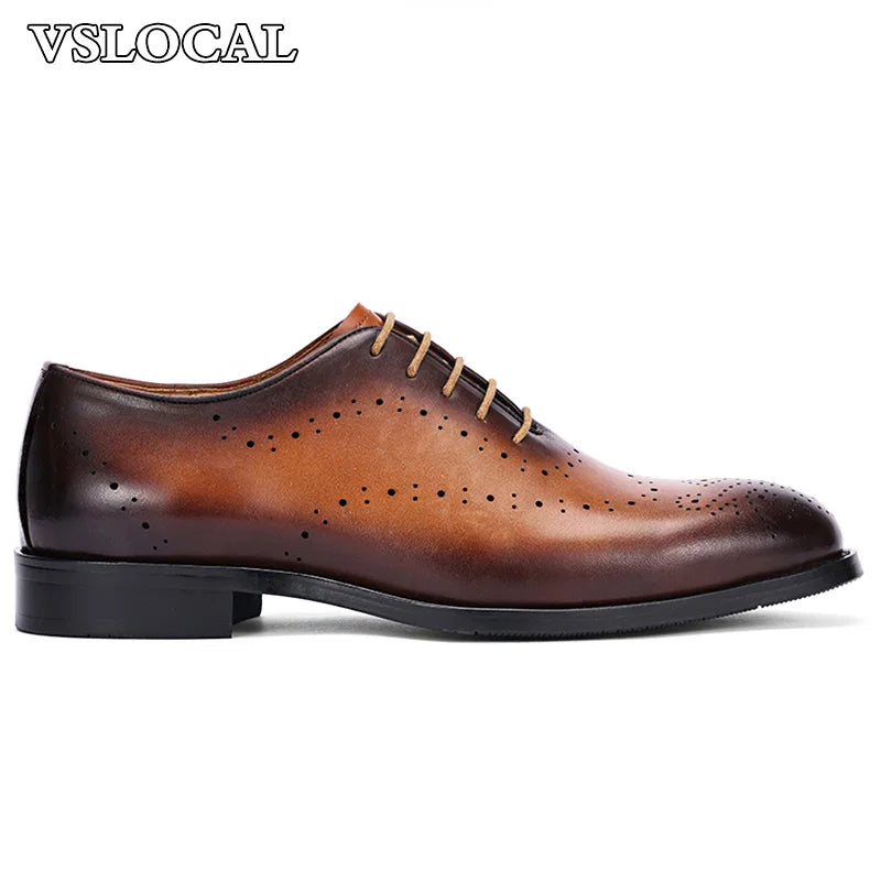 👑 Royal Oxford Marron – Bout Pointu Business