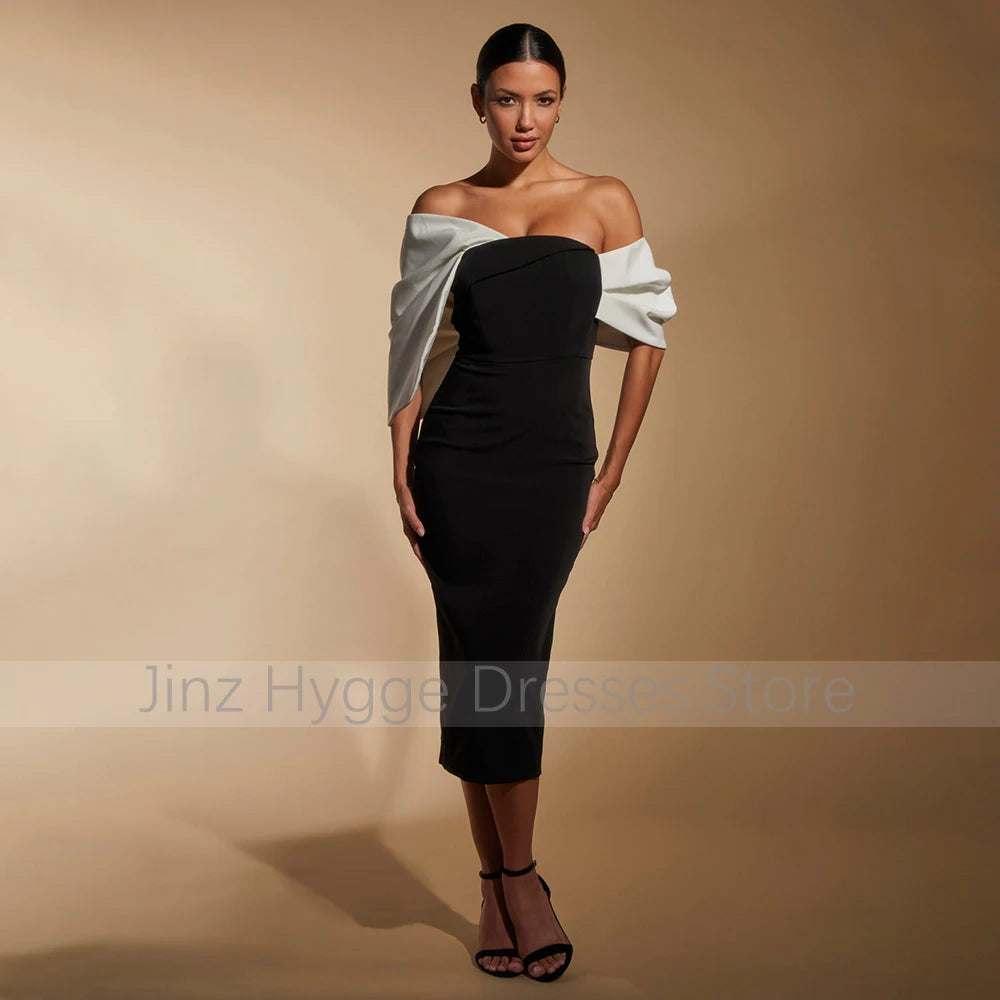 👑 QUEEN OFF SHOULDER — ROBE MIDI COLONNE SIGNATURE