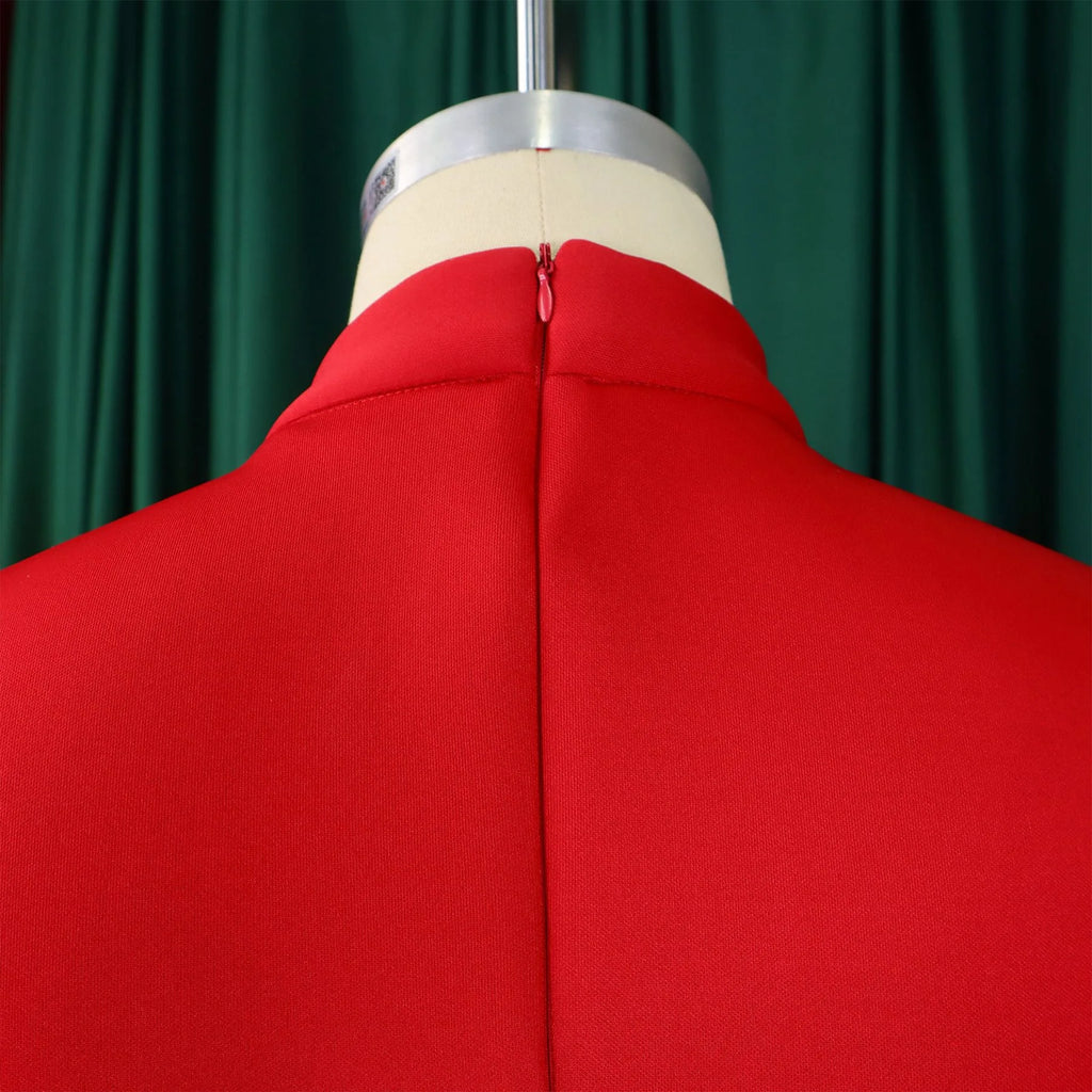 👑 QUEEN BOW — ROBE PLISSÉE À NŒUD SIGNATURE