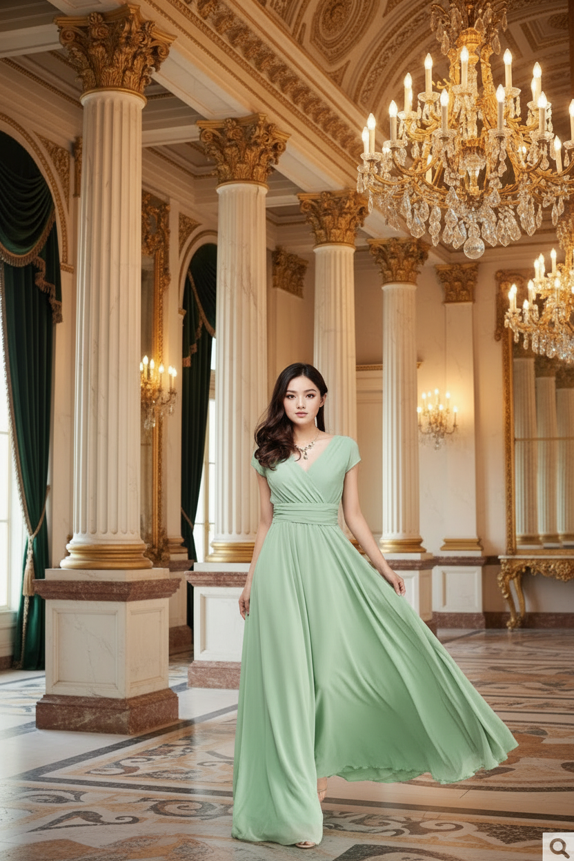 👑 Queen Chiffon Boho – Robe Été Élégante