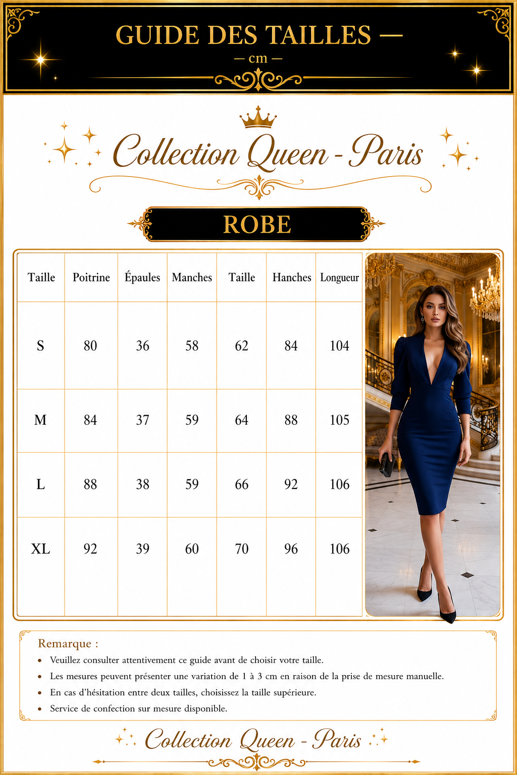 👑 QUEEN OFFICE DRESS — ROBE COL V MANCHES LONGUES TAILLE HAUTE